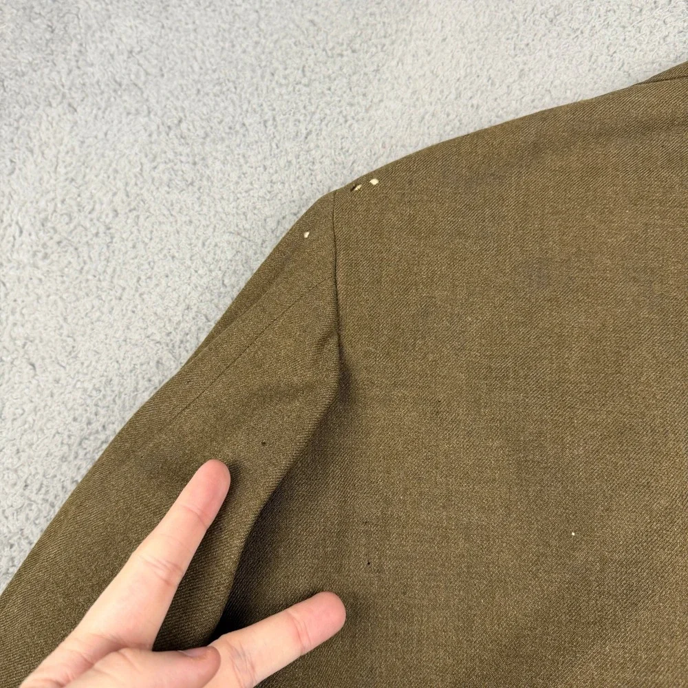 VTG Army Jacket Mens 36R Wool Military IKE Field Coat 50s Armored Patch